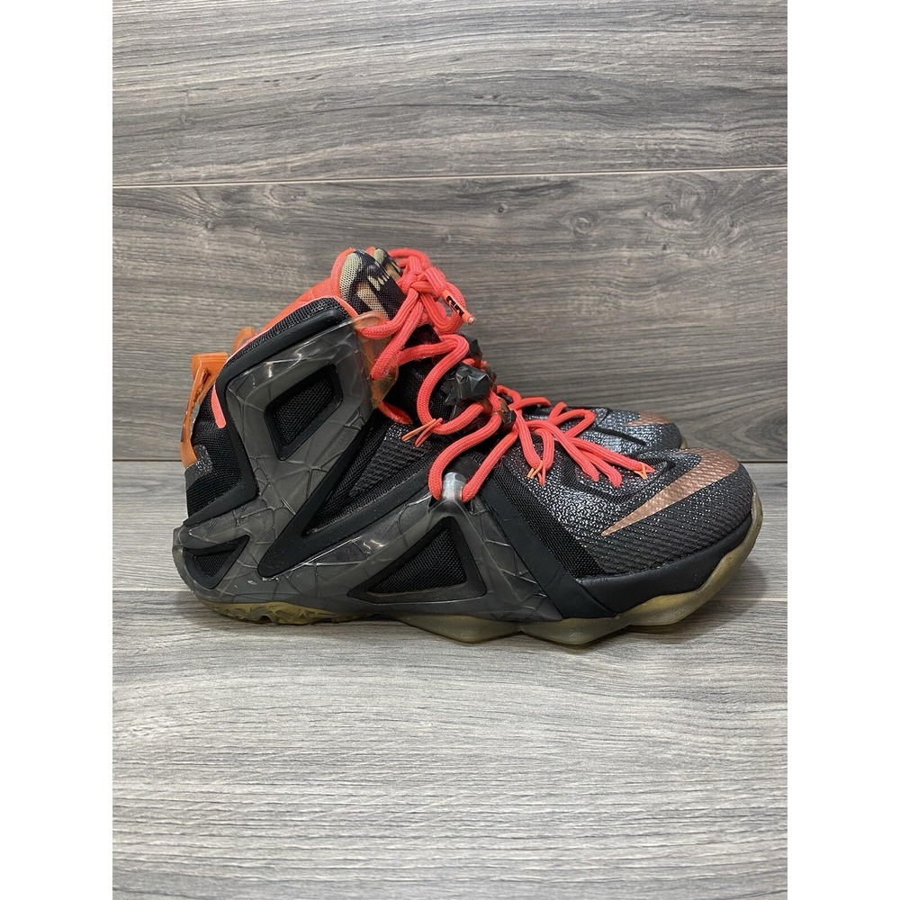 Nike Lebron Basketball Shoes Sneaker Mens 8 Rose Gold Black XII Elite Casual